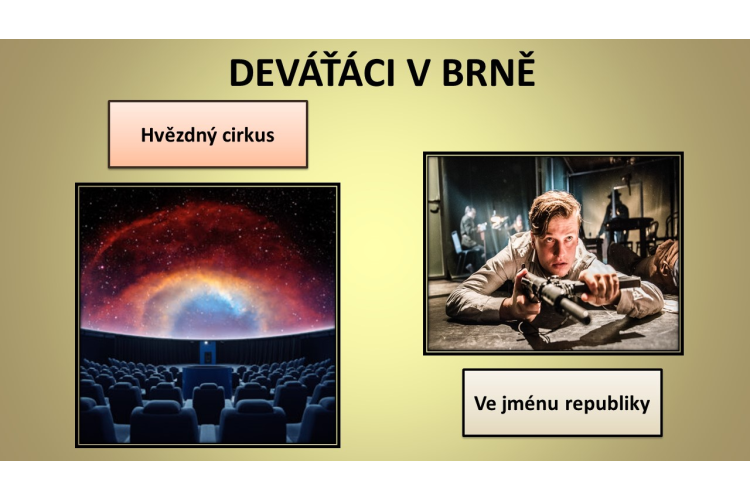 Deváťáci v Divadle Polárka a na Hvězdárně a planetáriu v Brně