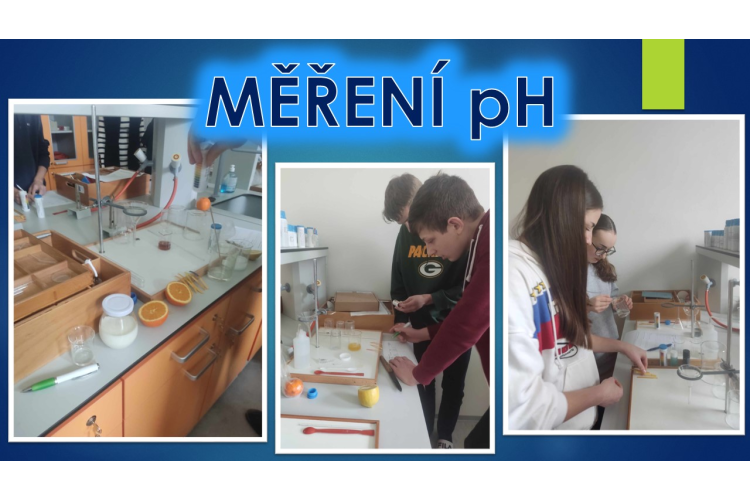 Laboratorní práce na téma kyseliny a zásady - měření pH